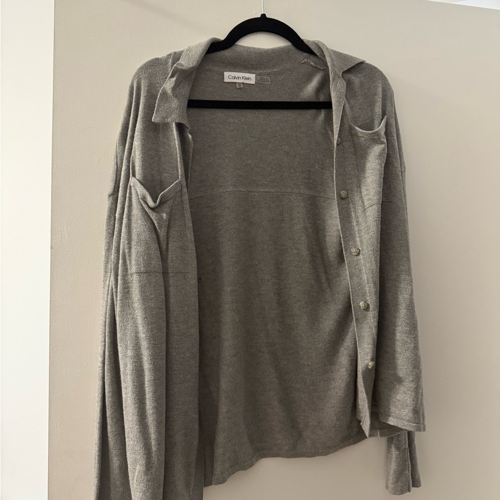 Calvin Klein Gray Cardigan